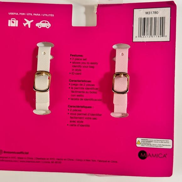 MI AMICA Newly Wed Flight Luggage Tags for Couple  NWT - Picture 5 of 11